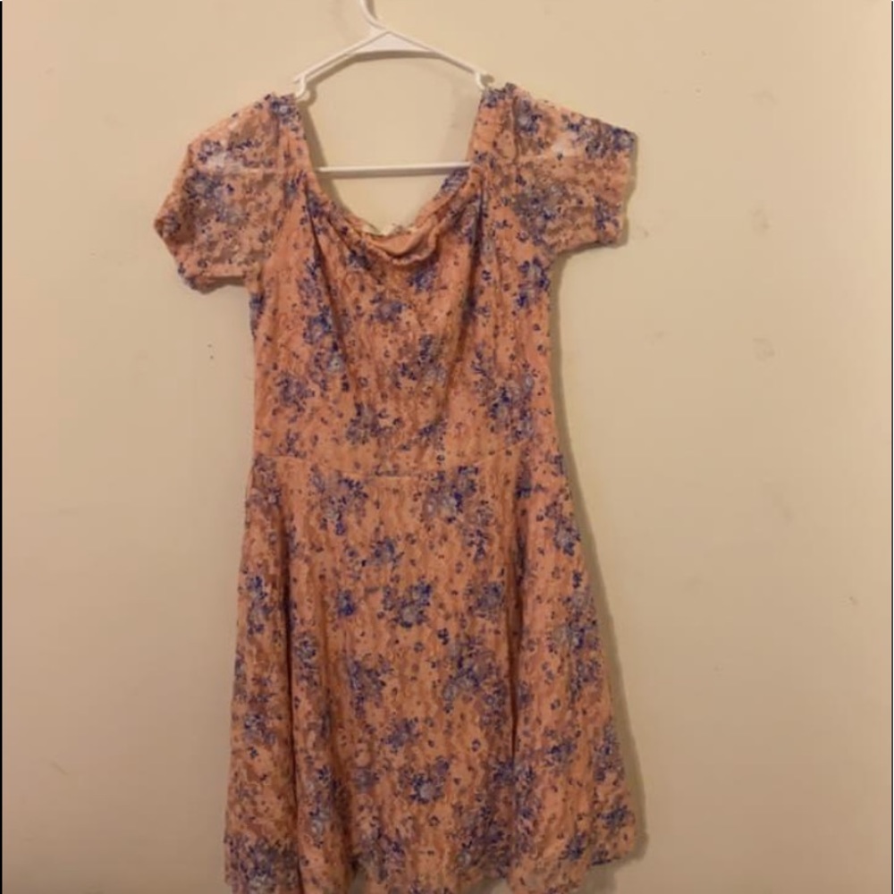 Pink floral dress